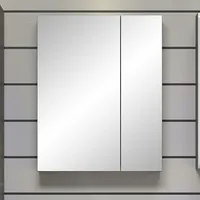 Vannas istabas skapītis Riva white 04 Virsma matēta  spīdīga, Platums 60 cm, Augstums 75 Dziļums 16 Korpusa krāsa balts, Materiāls Lksp, Elementu pelēks, Sienas 1, Ar spoguli jā
