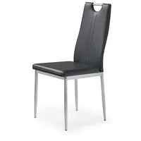 Krēsls K-202 Augstums 97 cm, Platums 44 Dziļums 59 Sēdvietas augstums 45 Materiāls tērauds, Apdare eko āda, Krāsa melns