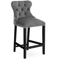 Krēsls Madame 60 Black Standard Augstums 104 cm, Platums 50 Dziļums 57 Sēdvietas augstums 68 Materiāls dabīgs koks, Apdare audums, Auduma numurs Bluvel 14, Krāsa pelēks