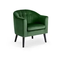 Krēsls Marshal Augstums 75 cm, Platums 70 Dziļums 64 Sēdvietas augstums 43 Materiāls dabīgs koks, Apdare audums, Krāsa zaļš
