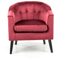 Krēsls Marshal Augstums 75 cm, Platums 70 Dziļums 64 Sēdvietas augstums 43 Materiāls dabīgs koks, Apdare audums, Krāsa sarkans