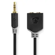 Adapteris Nedis 3.5Mm M - 2X F 0.2M Cabw22100At02