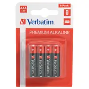 Baterijas Verbatim Aaa Premium Alkaline 8-Pack 1.5V 49502V