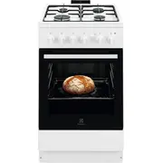 Electrolux gāzes plīts, 50Cm, balta Lkg500013W