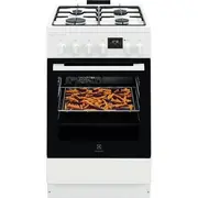 Electrolux gāzes plīts ar elektrisko cepeškrāsni, balta Lkk560232W