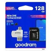 Goodram Microsdxc Class 10 Uhs I 128Gb Atmiņas karte  Karšu lasītājs Adapteris M1A4-1280R12