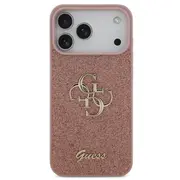 Guess Pu Fixed Glitter 4G Metal Logo Case Aizsargapvalks priekš Appel iPhone 17 Pro Max Guhcp17Xhg4Sgp