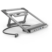 Hama 00200139 Connect2Office Stand, Usb-C dock, 12 ports, 100 W, Gray