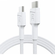 Kabelis Green Cell Usb Type-C Male - 60W Fast Charging 1.2M White Kabgc30W