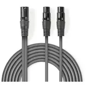 Kabelis Nedis Xlr M - 2X F 1.5M Coth15025Gy15