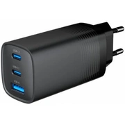 Lādētājs Gembird 3-Port 65W Gan Usb Powerdelivery fast Charger Black Ta-Uc-Pdqc65-01-Bk