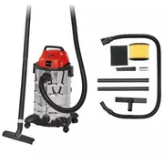 Mitrs/Sauss putekļu sūcējs, Einhell, 2342188, 30L nerūsējošā tērauda tvertne, 1500 W jauda, 2.5 m šļūtene 2342188