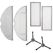 Roborock Accessories Kit 8.02.0300 piederumu komplekts filtri sānu birstes mop drānas S8 Melns