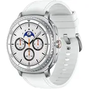 Samsung Galaxy Watch8 Classic Lte Sm-L505 46 mm viedpulkstenis Super Amoled 438438 445 mAh 64 Gb eSIM Bluetooth Wi-Fi Nfc Gps Ip68 Balts Sm-L505Fzwaeue