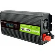 Strāvas pārveidotājs Green Cell Powerinverter Lcd 12 V 500 W/1000 W Pure Sine Wave Invgc12P500Lcd