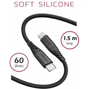 Swissten Soft Silicone 60W Kabelis Usb-C - 1.5M 71532010