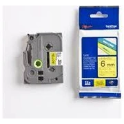 Tze-611 uzlīmju lente melns uz dzeltena 6Mm Tze611