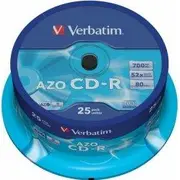 Verbatim Matricas Cd-R Azo 700Mb 1X-52X Crystal, 25 Pack Spindle 43352V