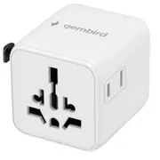 Adapteris Gembird universal travel adapter Tpa-Int-01-W