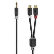 Adapteris Nedis 3.5Mm M - 2X Rca F 0.2M Cabw22250At02