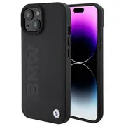 Bmw Signature Logo Imprint Back Case Aizsargapvalks Priekš Apple iPhone 15 Bmhmp15Ssllbk