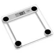 Elektroniskie ķermeņa svari Ad 8121 maksimālais svars 150 kg precizitāte 100 g Lcd 6 mm rūdīta stikla platforma Caurspīdīgs/Melna/Sudraba Adler