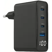 Gembird Ta-Uc-Pdqc100Lcd-01-Bk Universālais Tīkla Lādētājs Usb / Usb-B 100W
