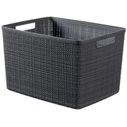Groziņš Jute L 20L 36X28X23Cm tumši pelēks 0801907G44