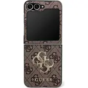 Guess 4G Leather Metal Logo Samsung Galaxy Z Flip 7 Telefona maciņš Guhczf74Gmgbr