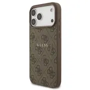 Guess Pu Leather 4G Colored Ring Magsafe Case Aizsargapvalks priekš iPhone 17 Pro Max / brūns Guhmp17Xg4Gfrw