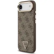 Guess Pu Leather 4G Strass Triangle Logo Gold Frame Magsafe Case Aizsargapvalks priekš iPhone Air / brūns Guhmp17Mp4Gtdgmw
