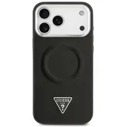 Guess Pu Leather Triangle Logo Magsafe Case Aizsargapvalks priekš Apple iPhone 17 Pro Max Guhmp17Xpsdtscmk