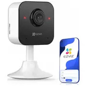 H1C iekštelpu 2Mp Hd viedā mājas Wi-Fi kamera ar balsi mikr. Microsd Usb-C balta Ezviz Cs-Ch1C