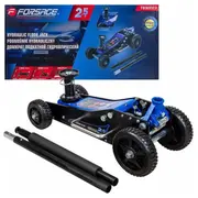 Hidrauliskais domkrats ar ratiņiem, Forsage, F-T830023, 2.5T, augstums 155-665Mm, divi cilindri F-T830023