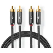 Kabelis Nedis 2X Rca - 2M Catb24200Gy20