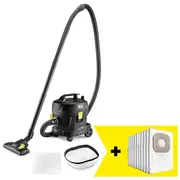 Karcher 1.527-222.0 T 11/1 Classic Sauss Bungu putekļu sūcējs 850 W 11 L 2 m Šļūtene 12 Vads Pārslēdzams grīdas uzgalis Putekļu maisiņš Melns