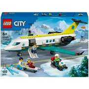 Lego 60465 City Emergency Plane Gaisa ātrās palīdzības lidmašīna Konstruktors