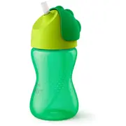 Philips Avent Krūzīte ar elastīgu salmiņu, 300 ml, 12M, zaļa Scf798/01