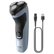 Philips X3003/00 Series 3000X elektriskais skuveklis mitrai un sausai skūšanai 27 Powercut asmeņi Nimh akumulators līdz 40 min bezvadu pop-up trimmeris Zils/Melns