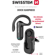 Swissten Dock Earpiece Bluetooth Austiņa ar Lādētāju 51204000
