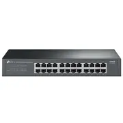 Tp-Link Ls1024G tīkla pārslēdzējs unmanaged 24 Gigabit 10/100/1000 Mbps metāla korpuss Plug-And-Play Qos bez ventilatora klusa darbība Melns