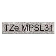 Tze-Mpsl31 dekor.uzlīmju lente, Melns uz Sudrabu, 12Mm x 4Metri Tzempsl31
