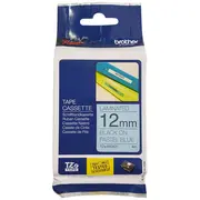 Tze-Mq531 dekor.uzlīmju lente, Melns uz G.zilu, 12Mm x 4Metri Tzemq531