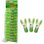 Veļas knaģi plastmasas 12Gab zaļi 24801135