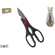 Virtuves šķēres melnā krāsā, 1  8 21 cm, KitchenGo 8430540239998
