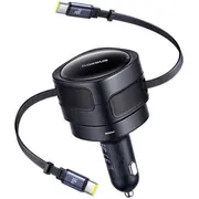 Baseus Enjoyment Max 2X Usb-C Kabeļi Auto lādētājs 60W C00035507121-01