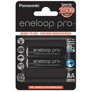 Baterijas uzlādējamās Ni-Mh ar 2500 mAh ietilpību un Aa formātu Eneloop Pro Bk-3Hcde/2Be 2 gab. Panasonic