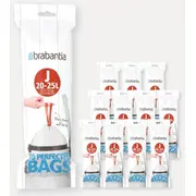 Brabantia atkritumu tvertņu maisiņi,20-25 l, J, 20 gab 115585
