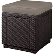Dārza krēsls/uzglabāšanas kaste Cube ar spilvenu brūns 29192157599
