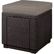 Dārza krēsls/uzglabāšanas kaste Cube ar spilvenu brūns 29192157599